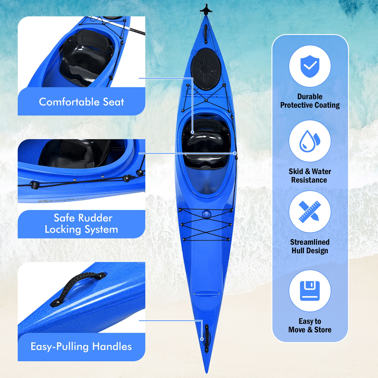 Single Sit on Top Fishing Kayak with High Seat, Rail for Fish Tackles Easy  Attaching - China Fishing Kajak and Ocean Kayak price