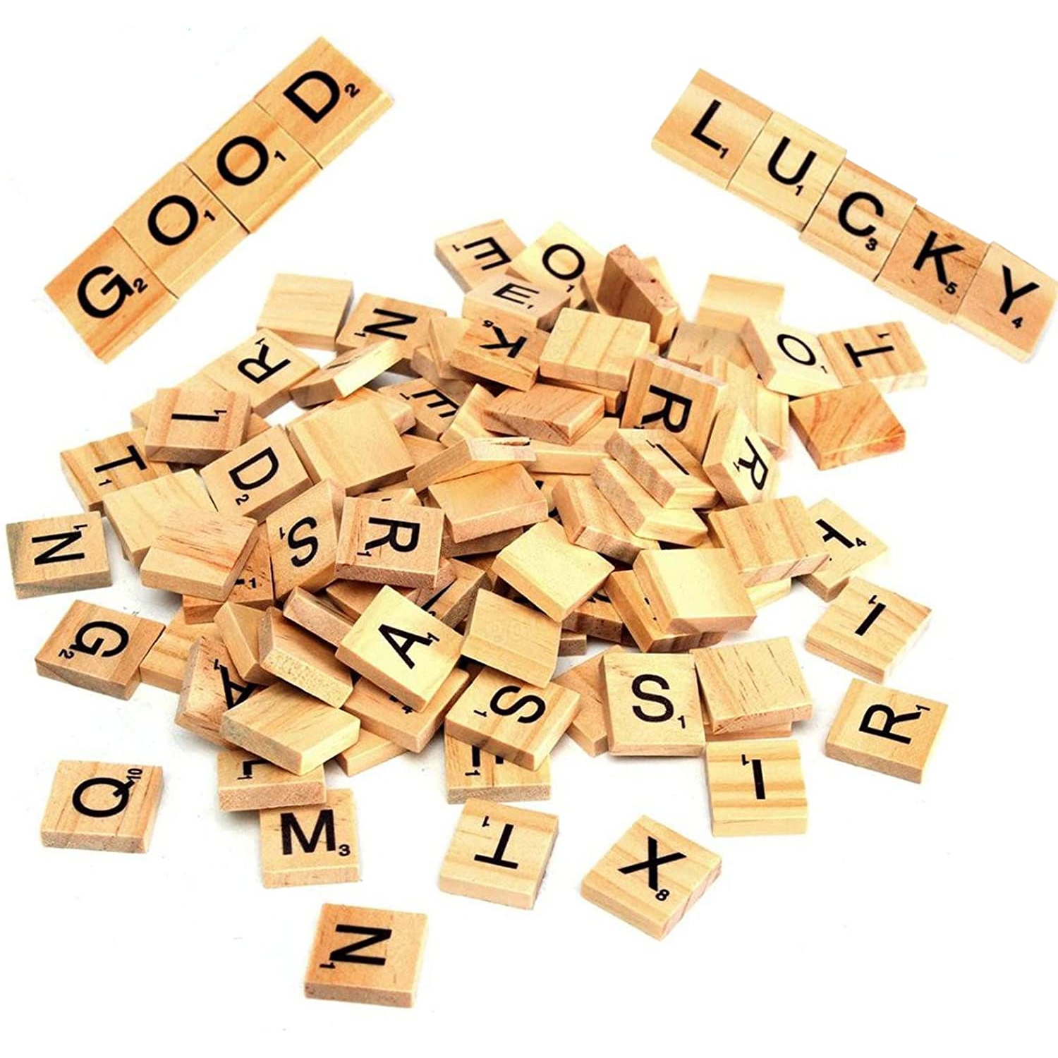 1000 Pcs Wooden Alphabet Tiles Scrabble Replacement Letters