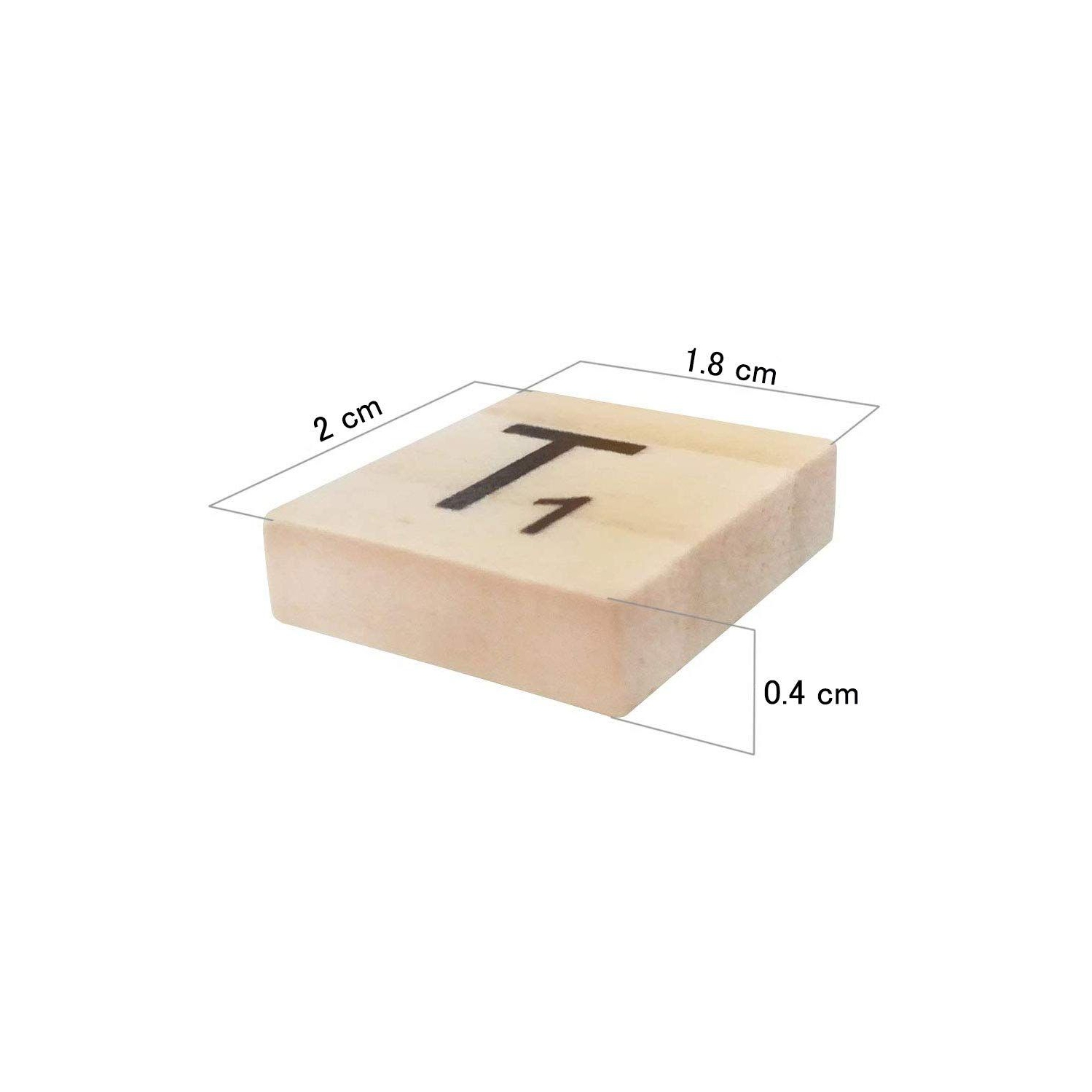 1000 Pcs Wooden Alphabet Tiles Scrabble Replacement Letters