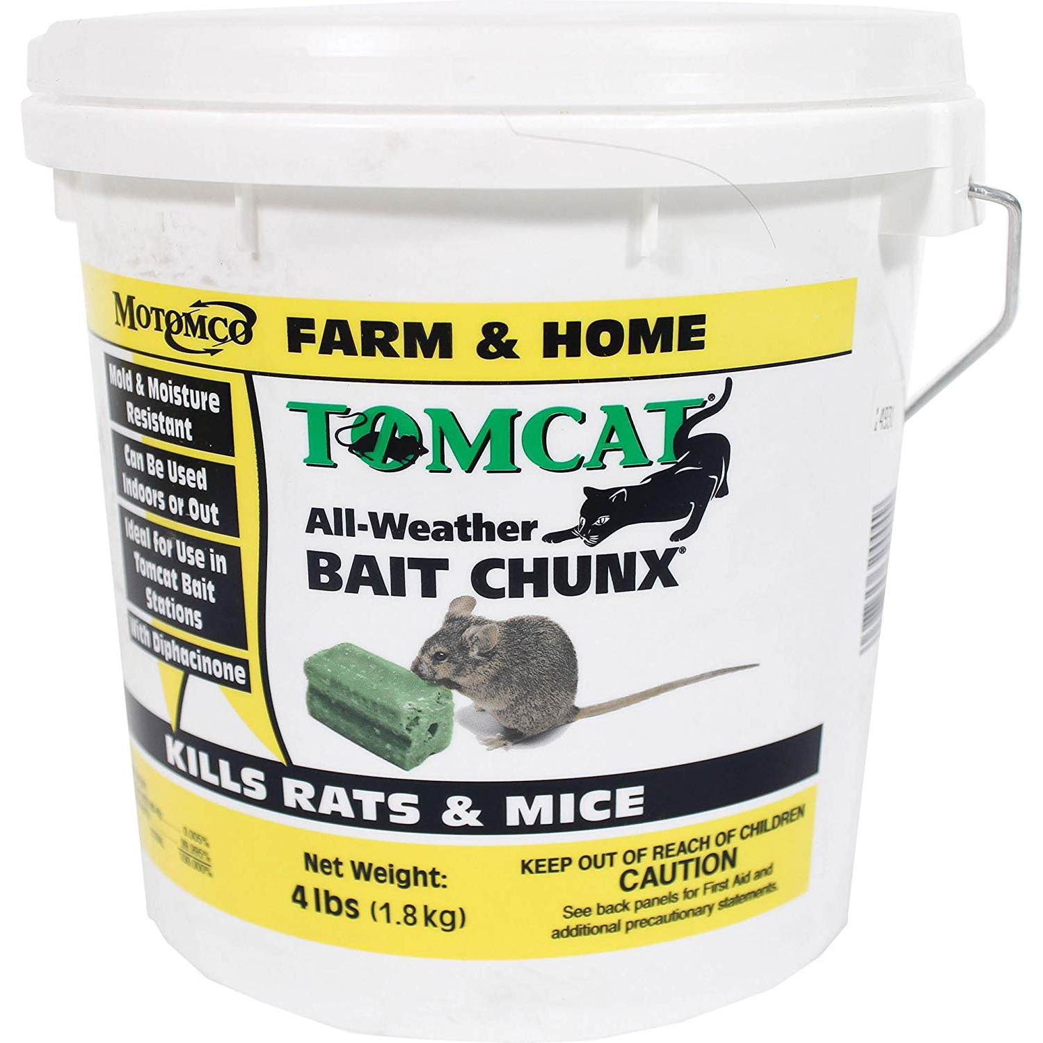 Motomco Rodent Tomcat All Weather Farm and Home rat mice rodent poison bait blocks 9lbs/4.1kg