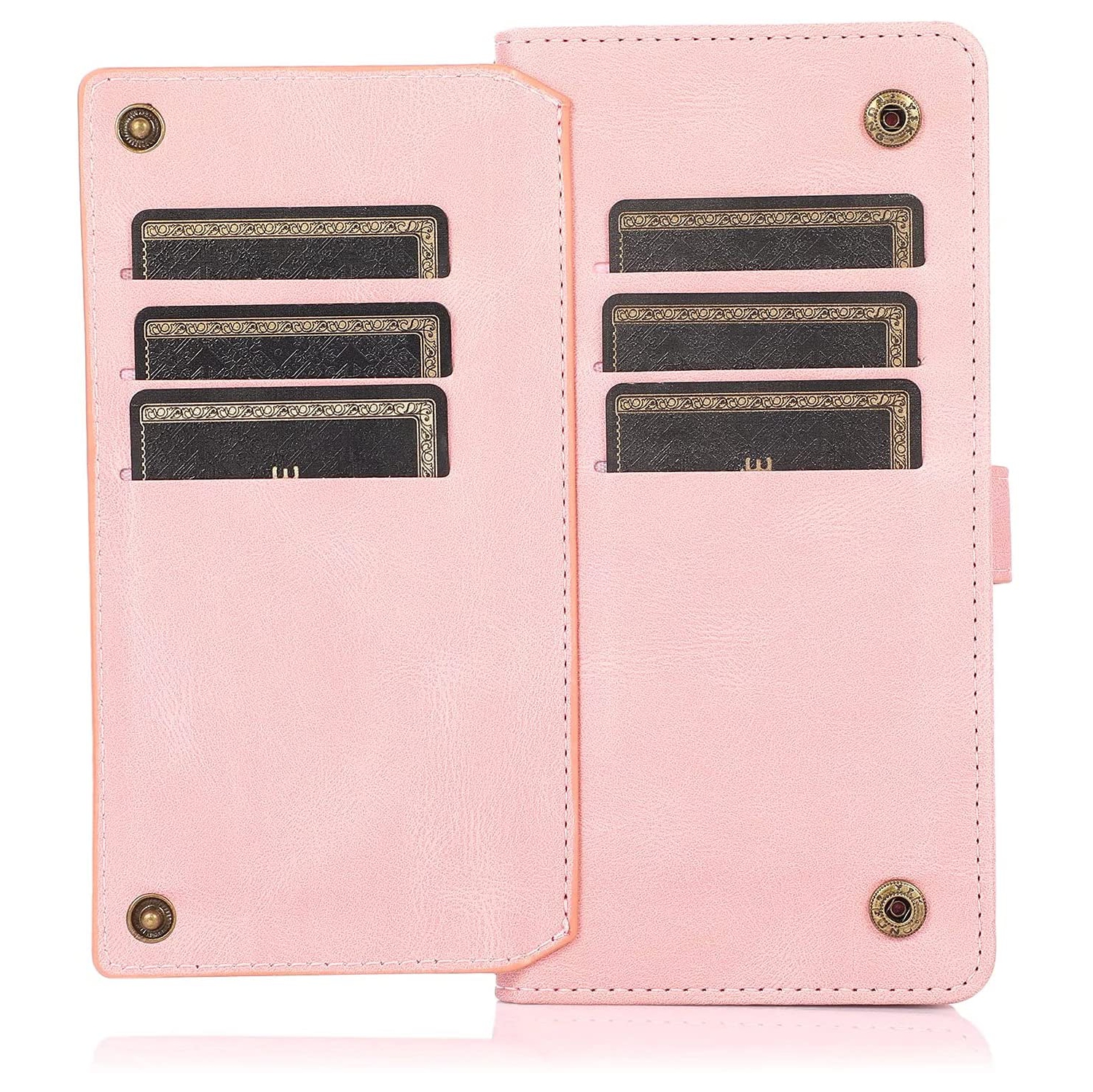 CASE & POWER Wallet Leather Magnetic Case Shockproof Leather Flip Cover with 9 card slots Credit Card Holder for Samsung Galaxy S22 - Free Shipping