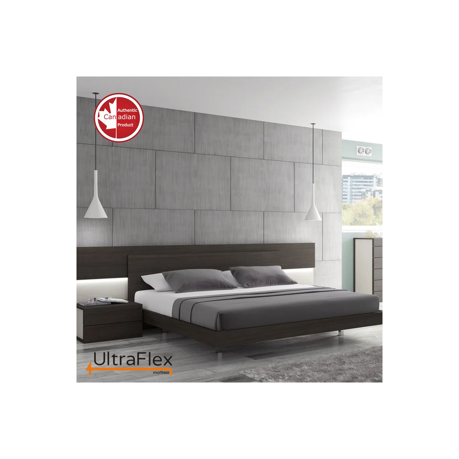 UltraFlex DESTINY- Orthopedic, Spinal Care Cool Gel, Pressure Relief Foam, Multiple Posture Support, Low Motion Transfer, Natural Foam Blend