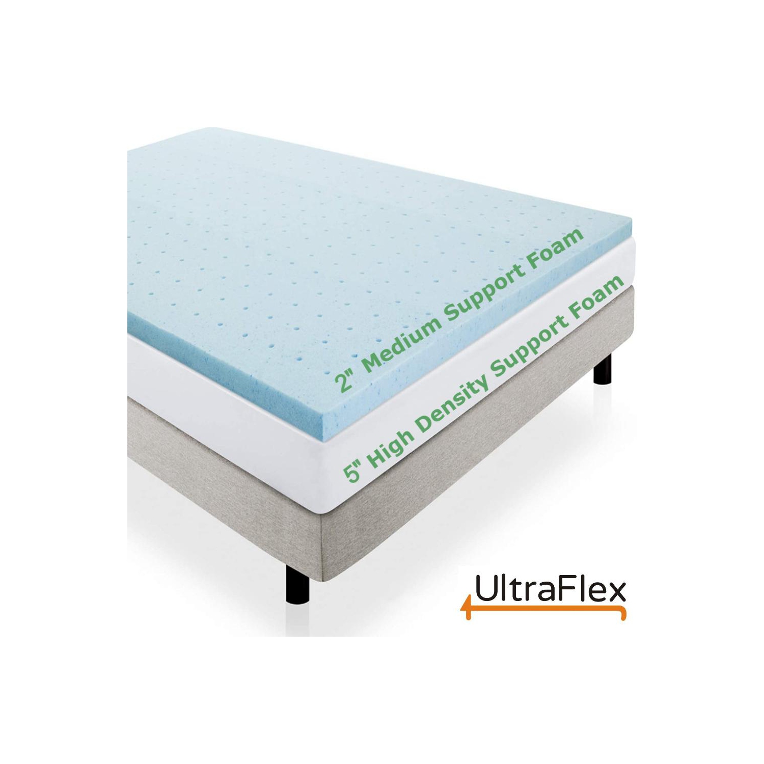 UltraFlex DESTINY- Orthopedic, Spinal Care Cool Gel, Pressure Relief Foam, Multiple Posture Support, Low Motion Transfer, Natural Foam Blend,