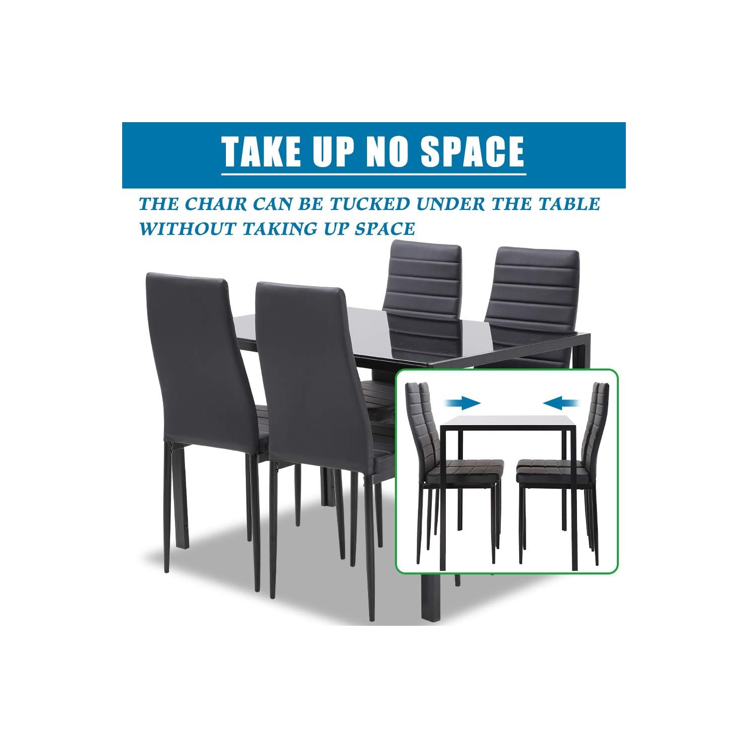 Ensemble table salle à manger Table salle à manger pour petits espaces Table de cuisine et chaises pour 4 Table avec chaises Meubles rectangulaire