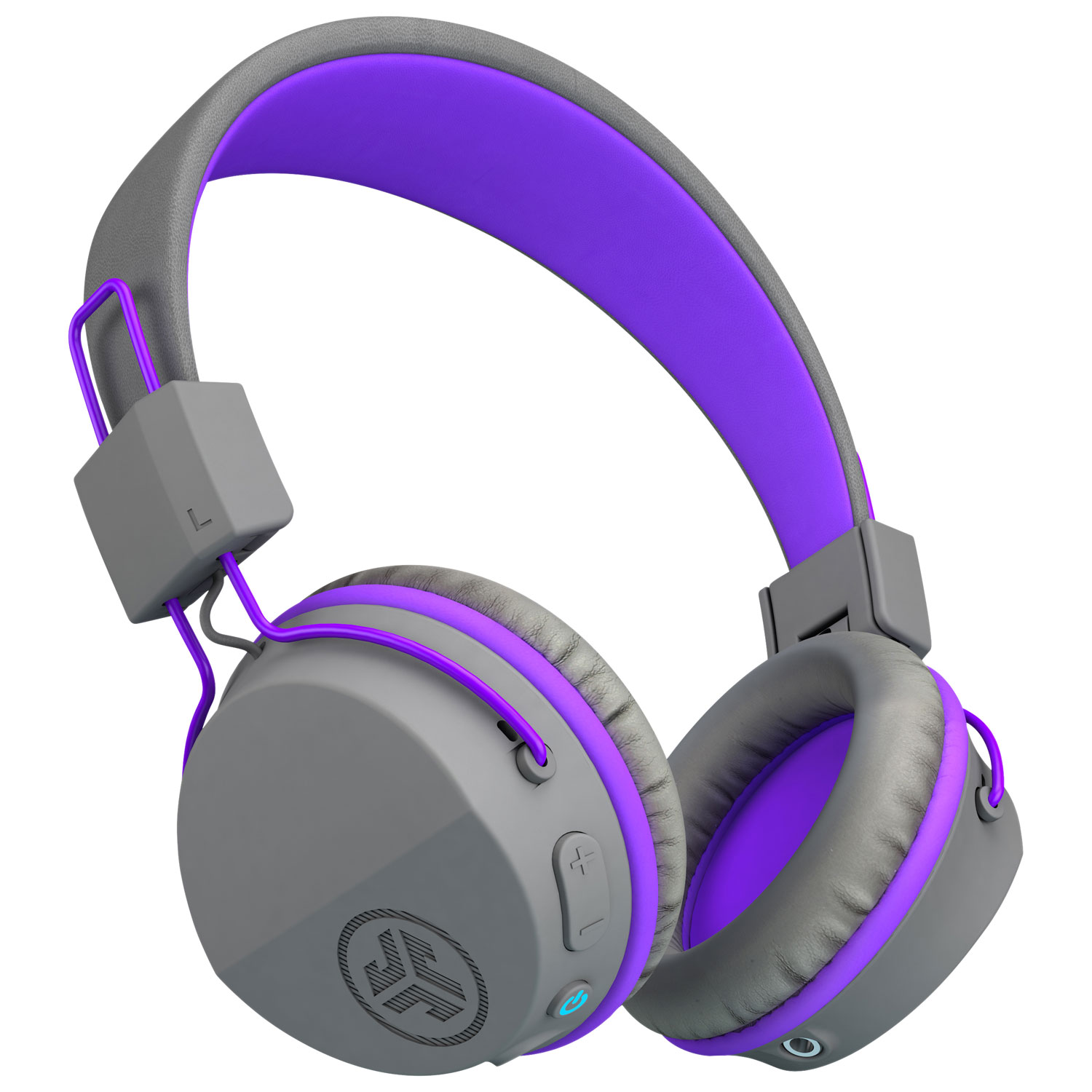 JLab JBuddies Studio On-Ear Bluetooth Kids Headphones - Grey/Purple