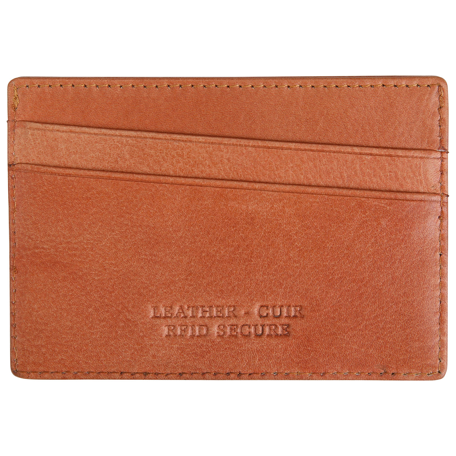 Porte-cartes RFID en cuir véritable Equestrian2 de Mancini - Cognac