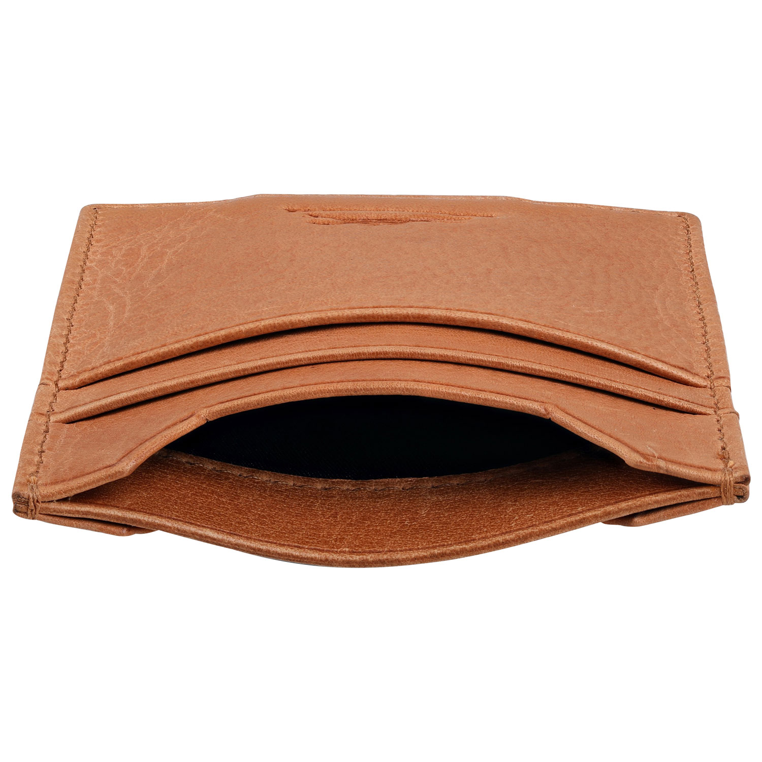 Portefeuille RFID en cuir véritable avec pince à billets Bellagio de Mancini - Cognac