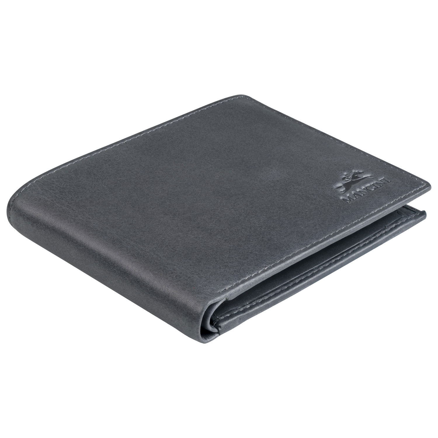 Portefeuille RFID à 2 volets en cuir véritable avec porte-monnaie Bellagio de Mancini - Gris