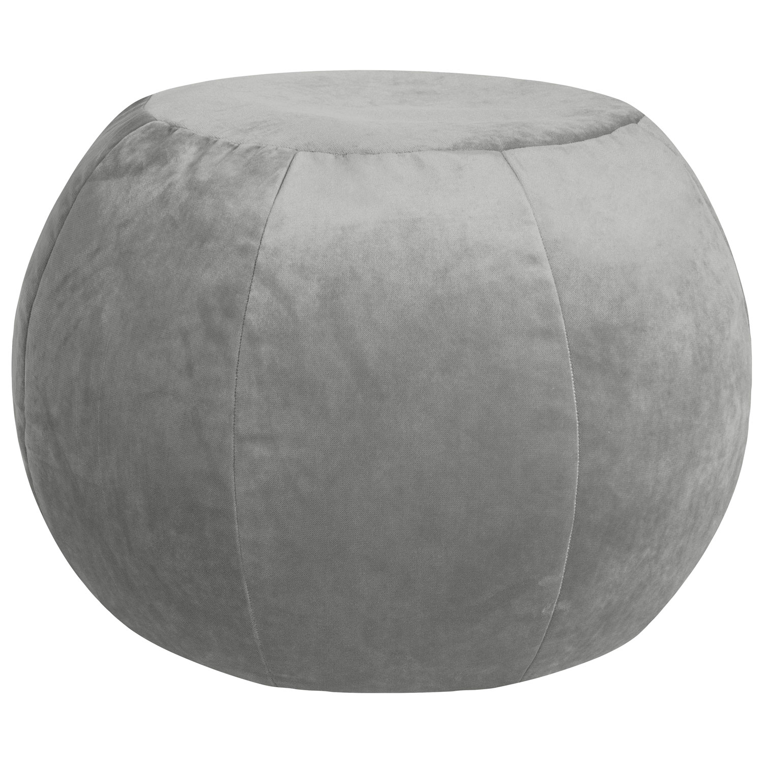 Gouchee Home Plump Velvet Polyester Pouf - Silver