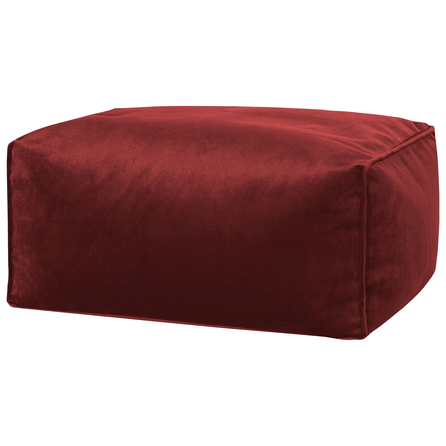 Gouchee Home Roll Velvet Polyester Pouf/Ottoman - Marsala