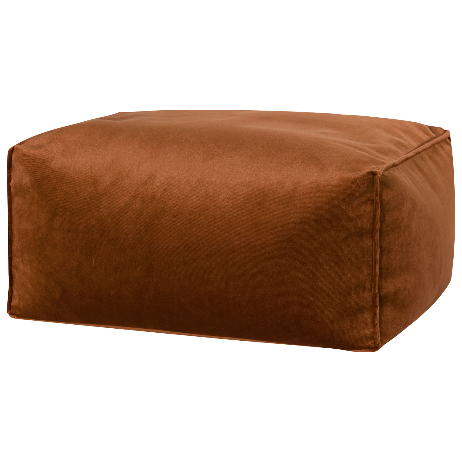 Gouchee Home Roll Velvet Polyester Pouf/Ottoman - Copper
