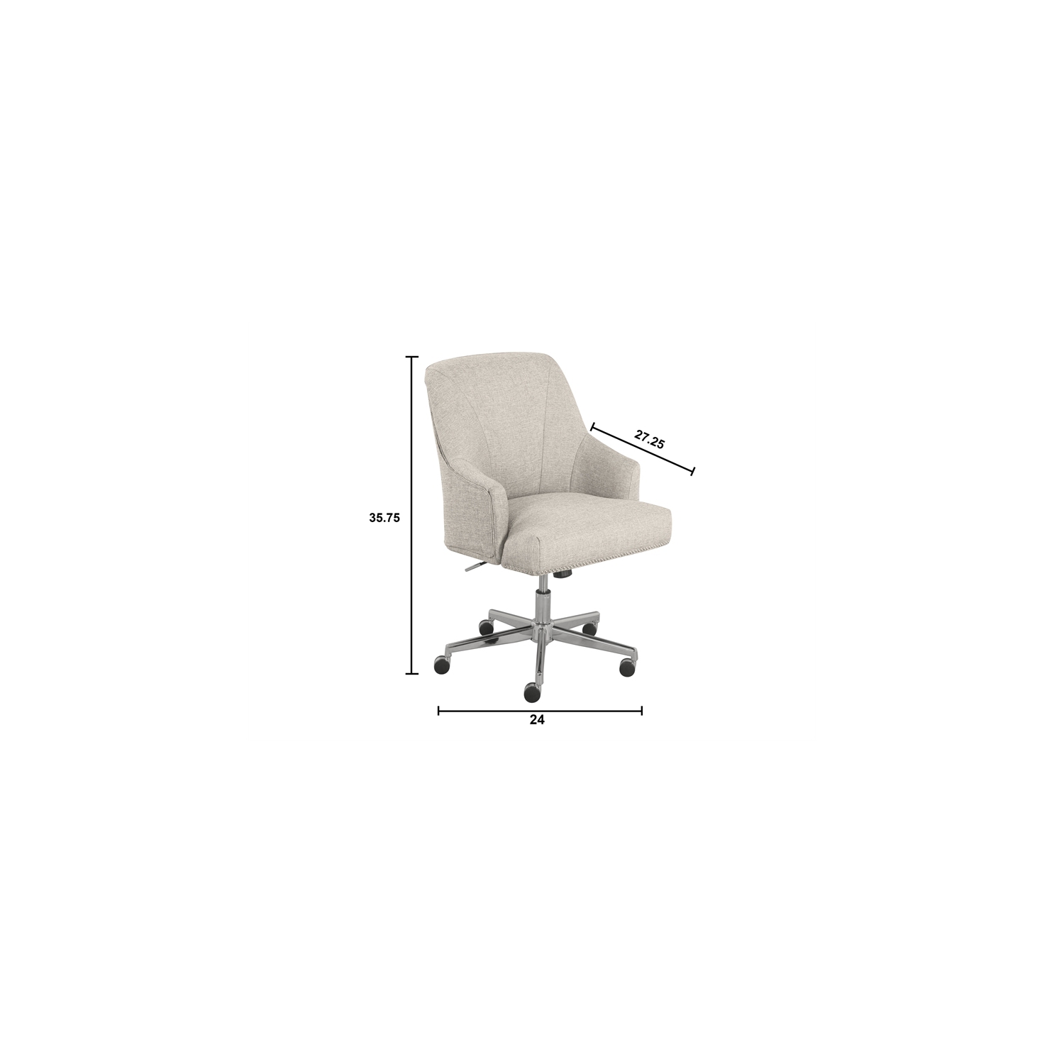 Scranton & Co Contemporary Office Chair in Light Gray