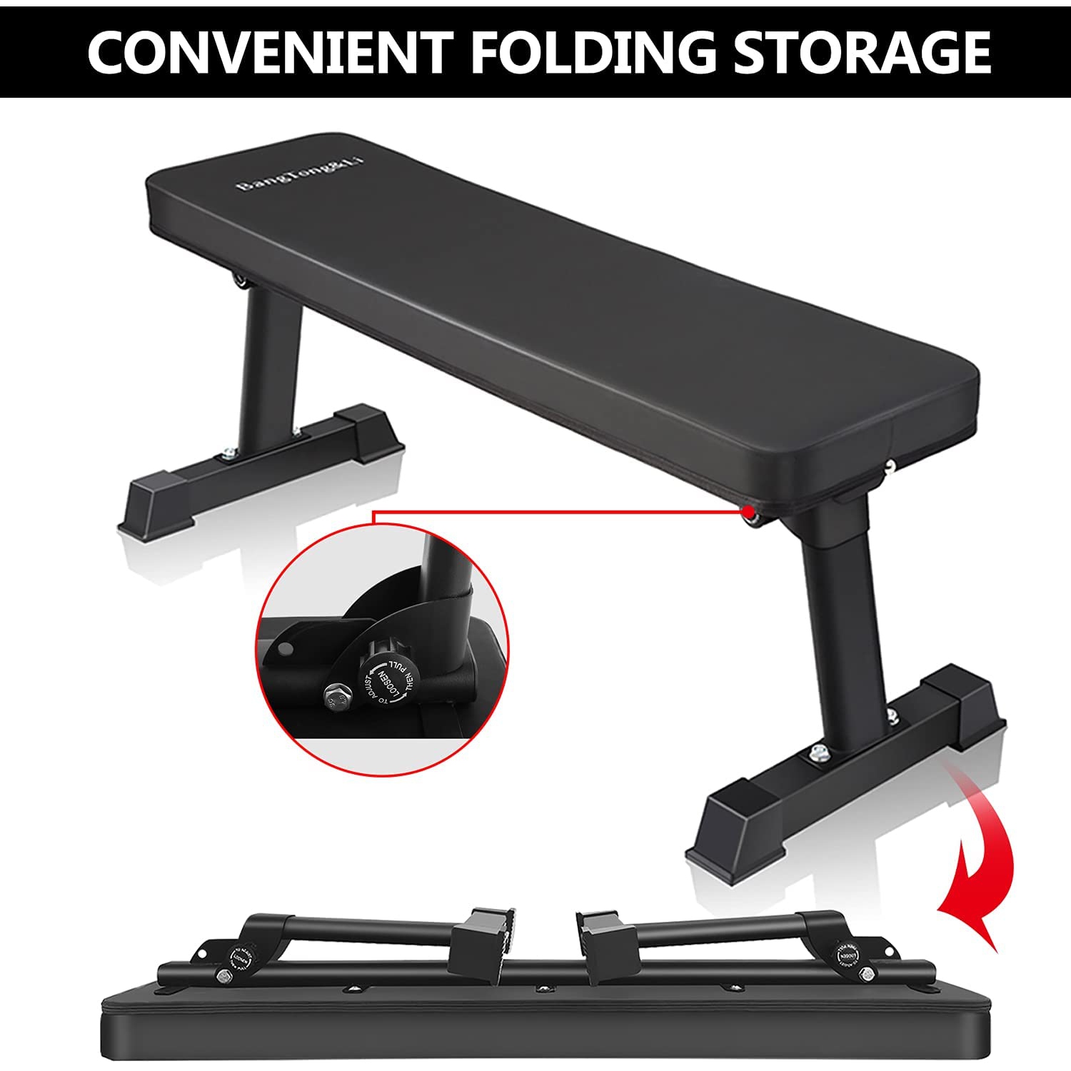 Banc ajustable Bangtong&Li,banc utilitaire pour entraînement complet - pliable tout usage