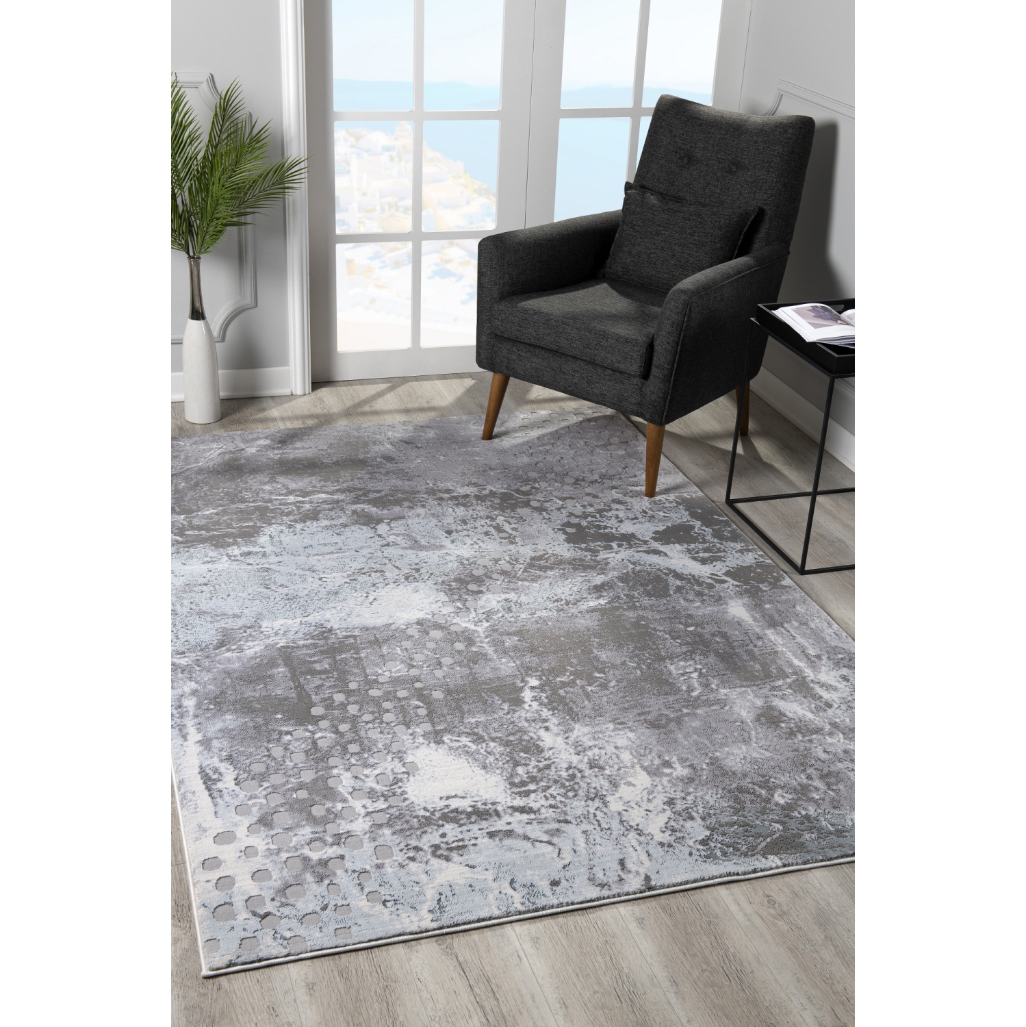 Rug Branch Oasis Abstract Area Rug- 9' x 12'3", Blue