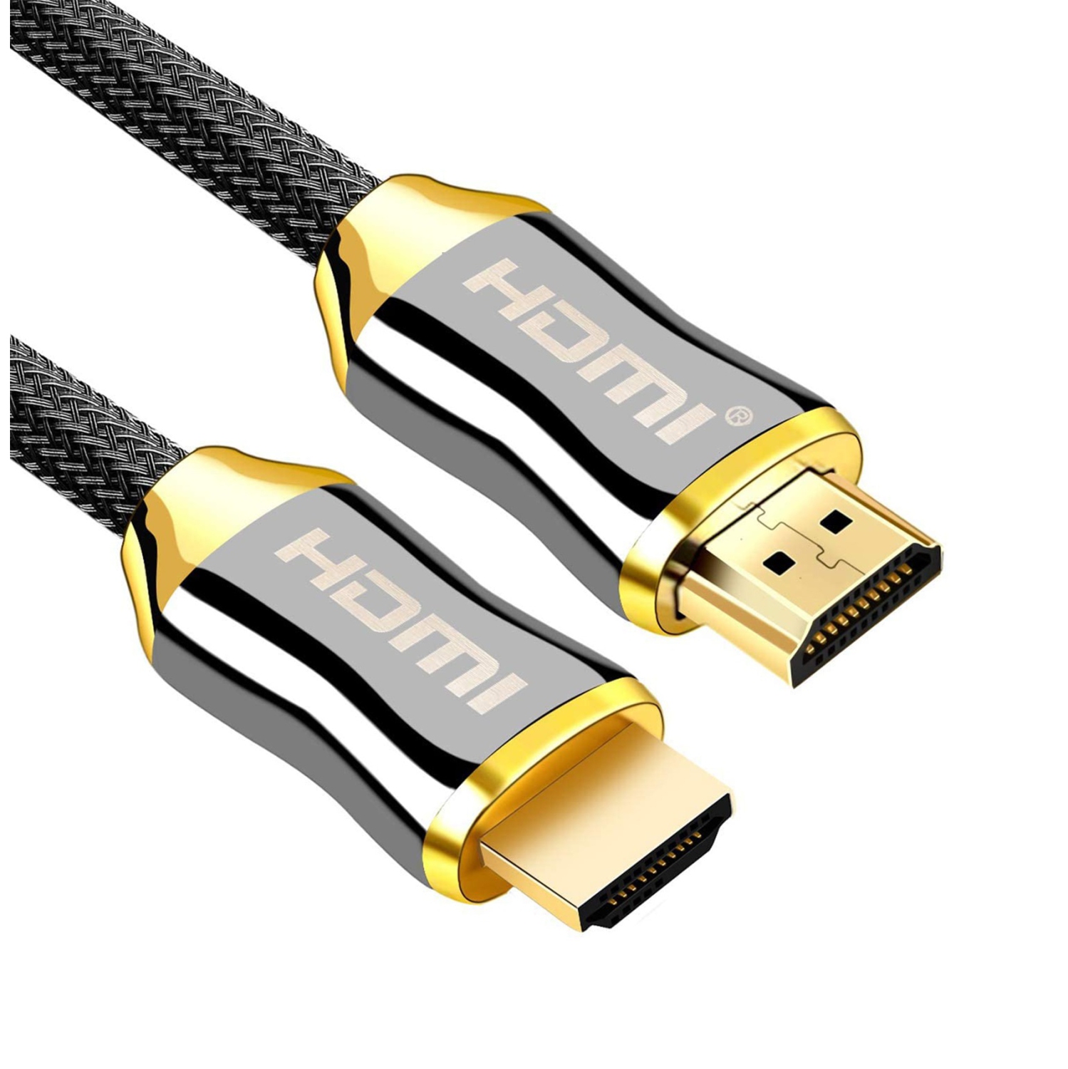 4K 60Hz HDMI Cable HDR, HDCP 2.2/1.4 18Gbps High Speed Audio Video HDMI to HDMI Cable Braided Cord for Samsung LG SONY TCL PS5 PS4 TV box 8K Splitter Switch Box (5M / 16ft)