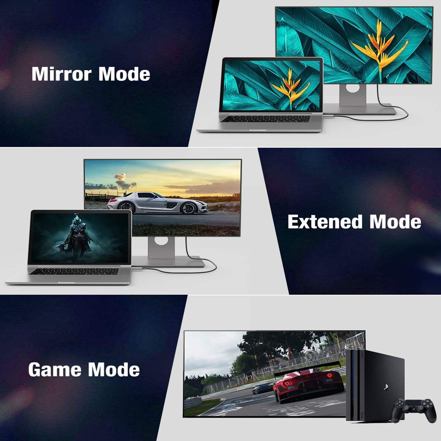 4K 60Hz HDMI Cable HDR, 2.0 18Gbps High Speed Audio Video HDMI to HDMI Cable Braided Cord for Smart Devices - 5 Meters