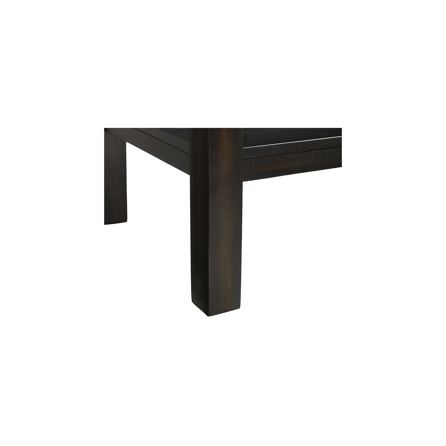 Table de Picket House Furnishings avec dessus en marbre Caleb, fini expresso