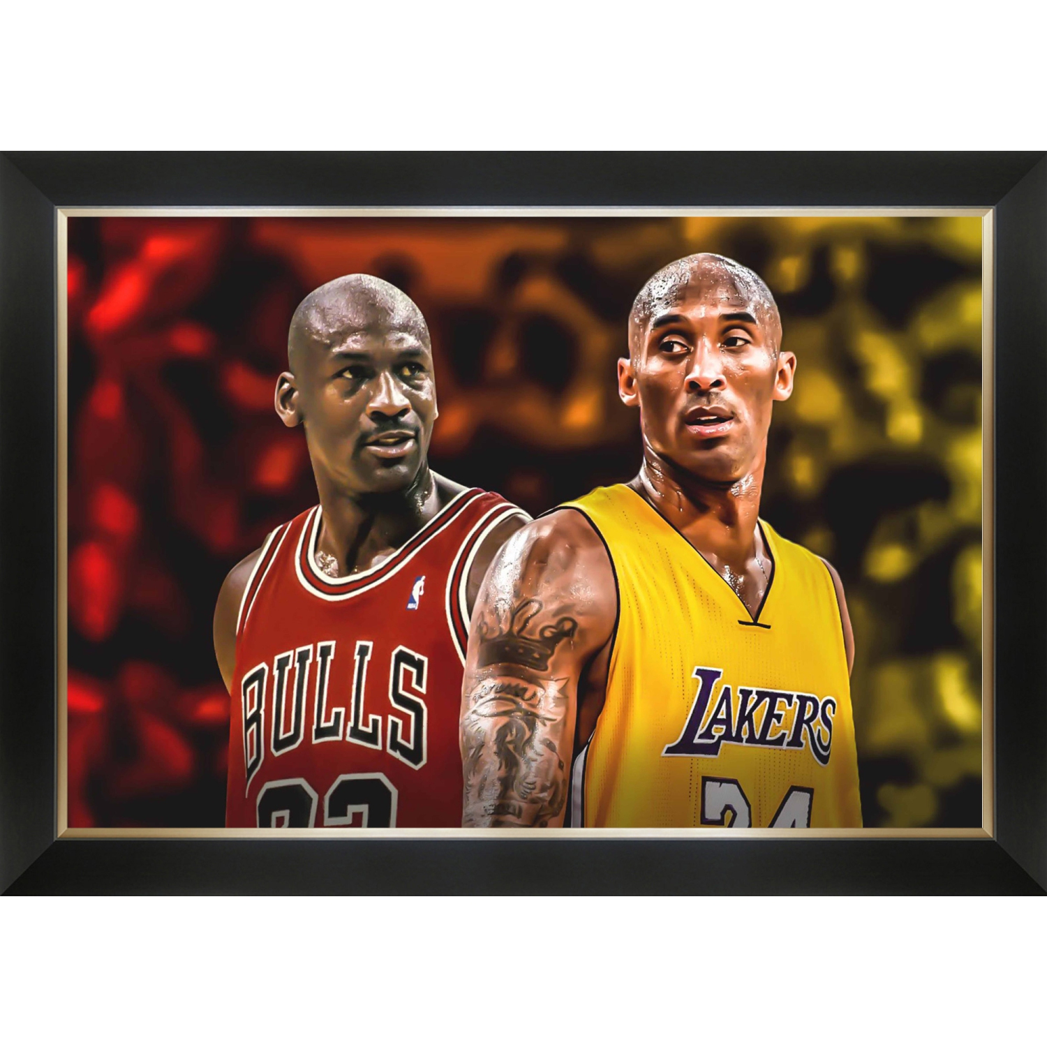 Michael Jordan & Kobe Bryant Canvas Frame