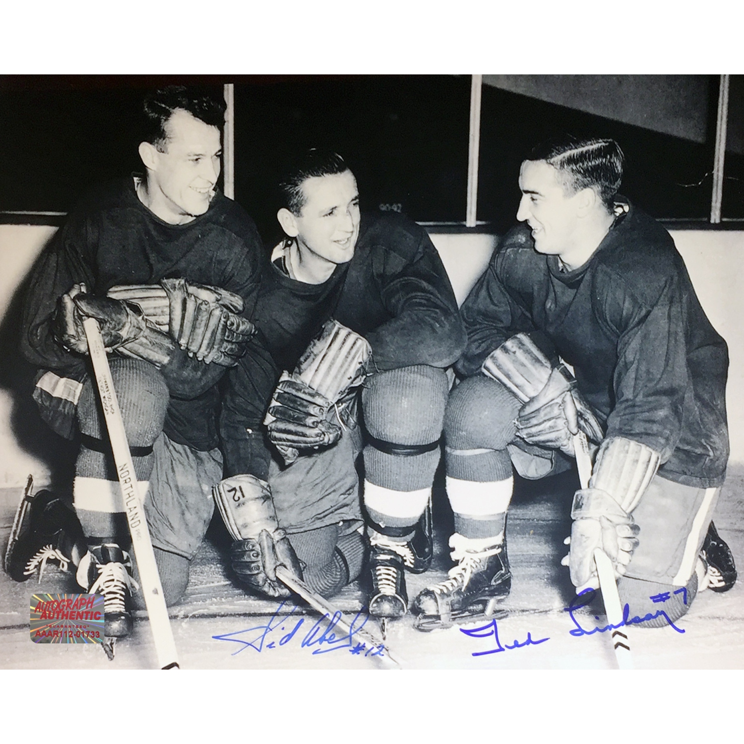 Signed Sid Abel & Ted Lindsay 8x10 Photo, Detroit Red Wings