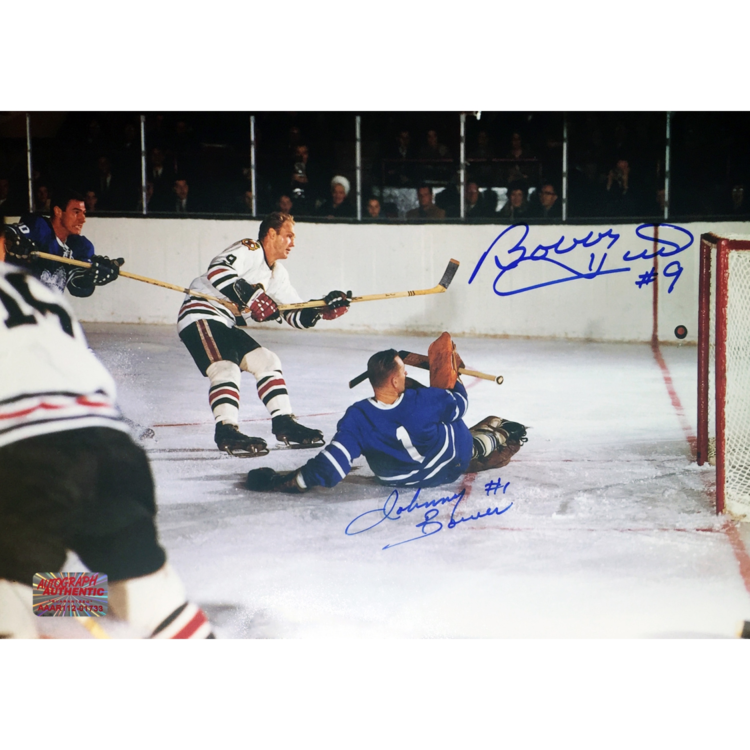 Signed Johnny Bower, Bobby Hull Photo