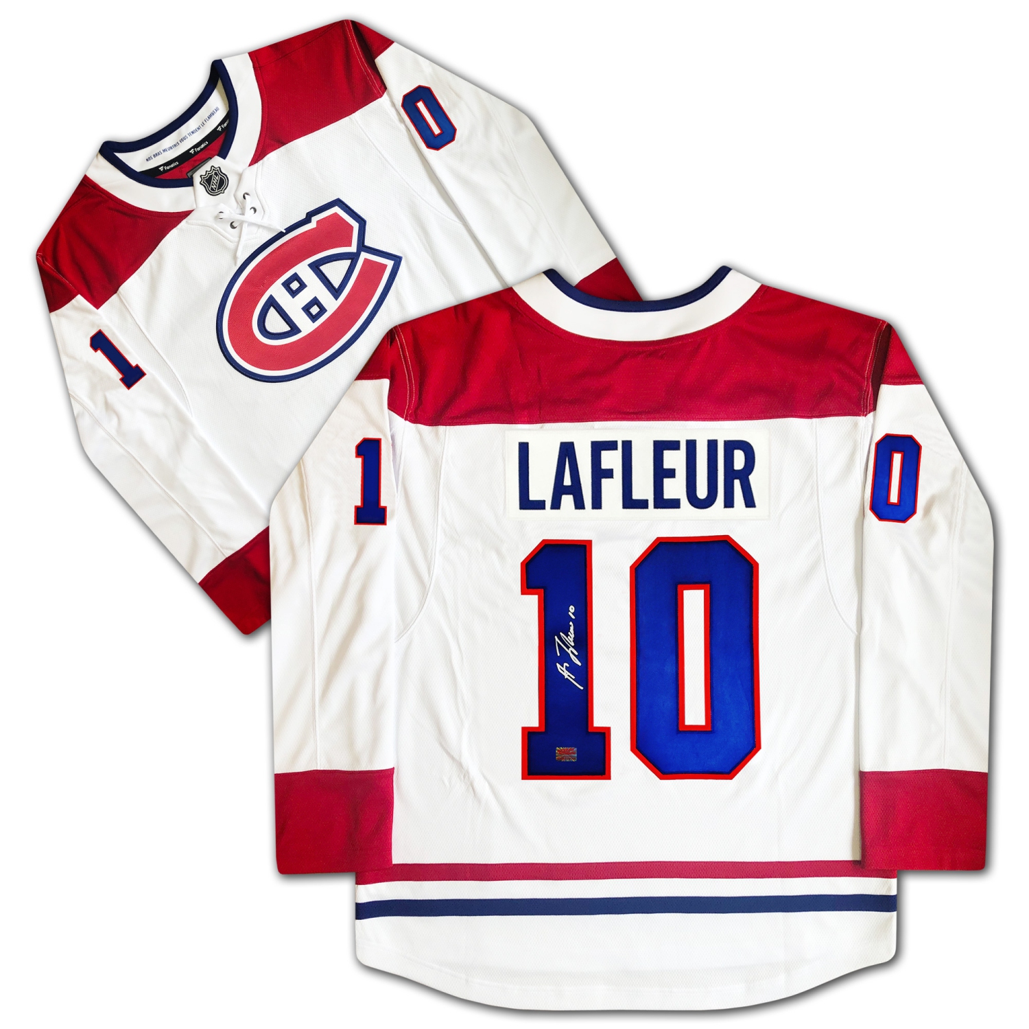 Guy Lafleur Autographed White Montreal Canadiens Jersey