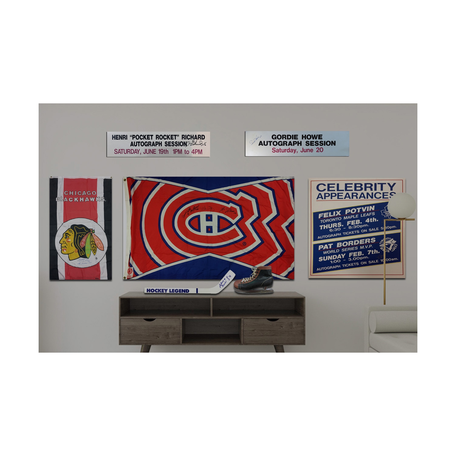 Where Legends Begin Litho, Signed by Bower, Hull and Lafleur