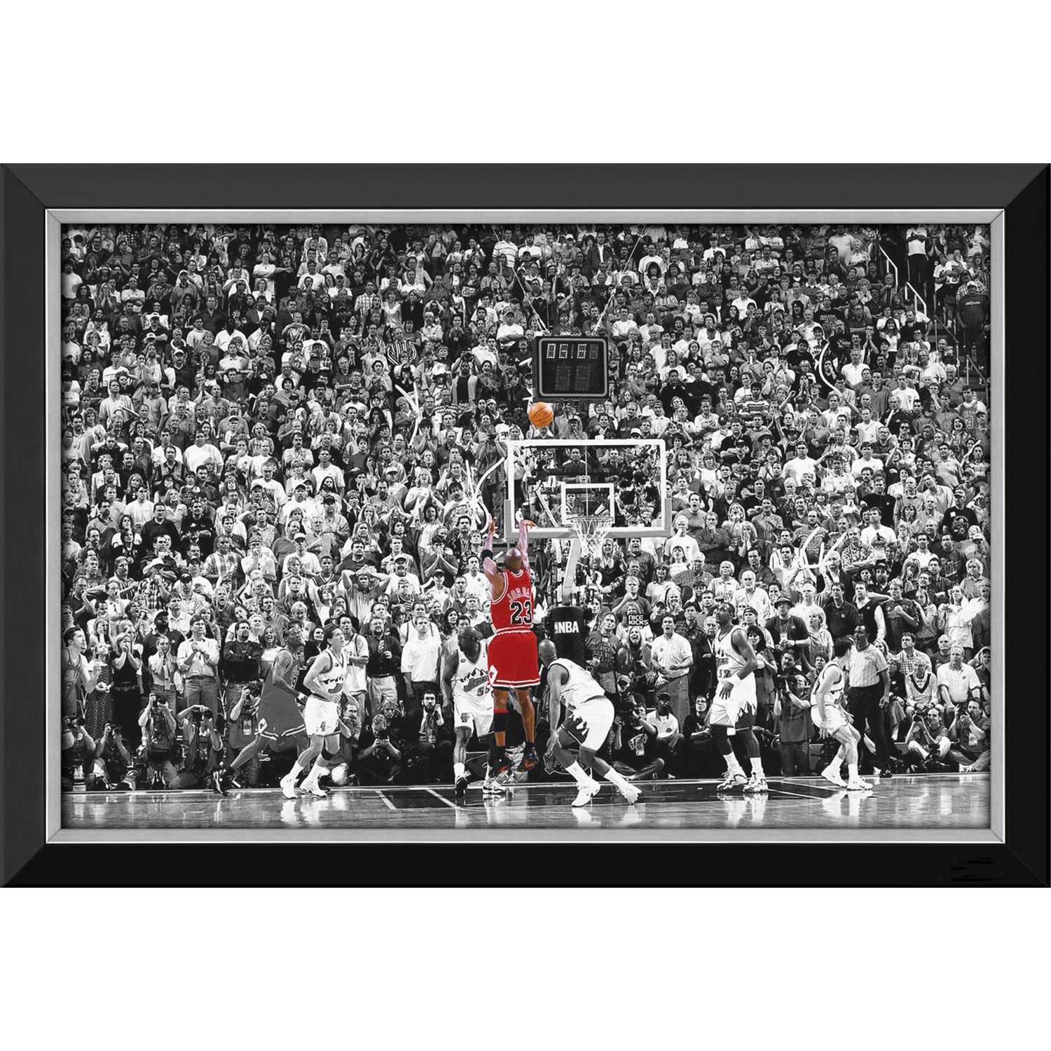 Michael Jordan Last Shot Framed Canvas