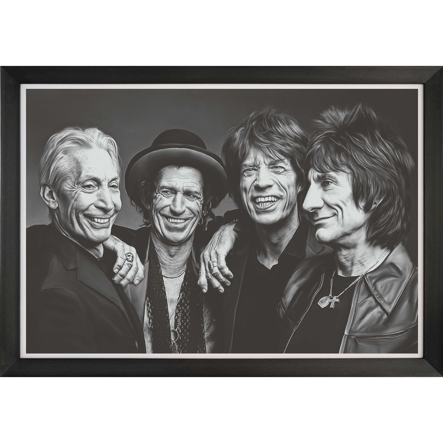 Reproduction encadrée de The Rolling Stones - Band Portrait