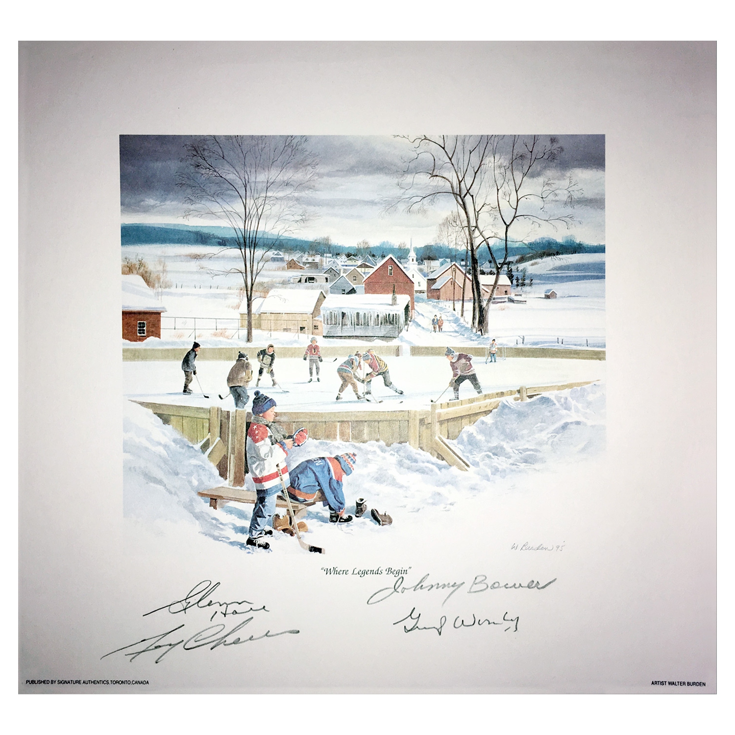 Signed Litho Bower, Cheevers, Hall, Worsley