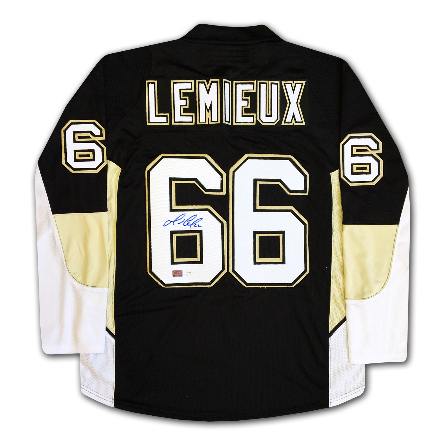 Mario Lemieux Autographed Pittsburgh Penguins Black Jersey