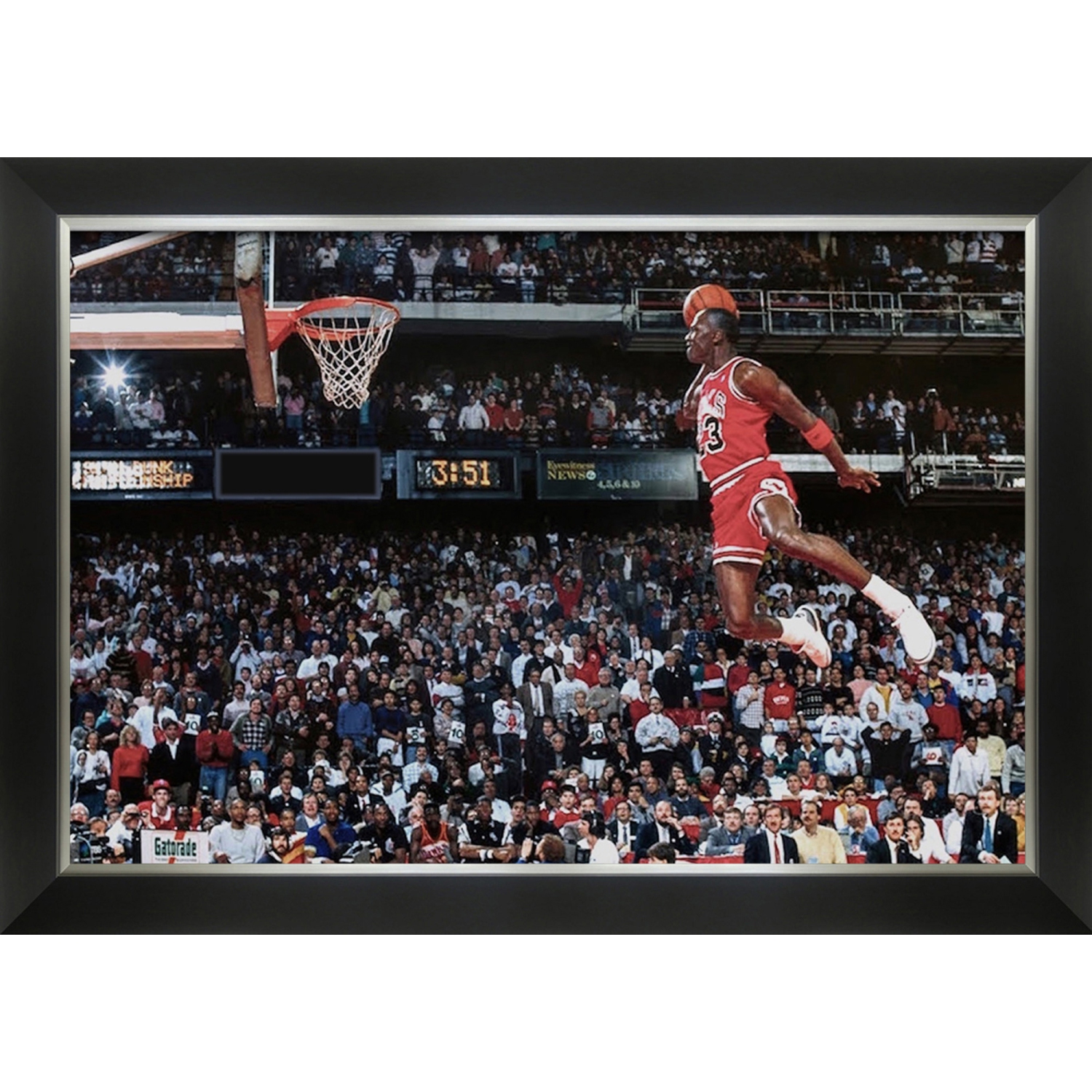 Michael Jordan 1988 All-Star Game Slam Dunk Framed Canvas