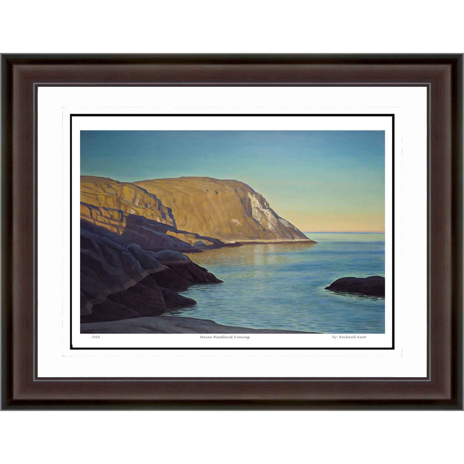 Rockwell Kent "Maine Headland Evening "