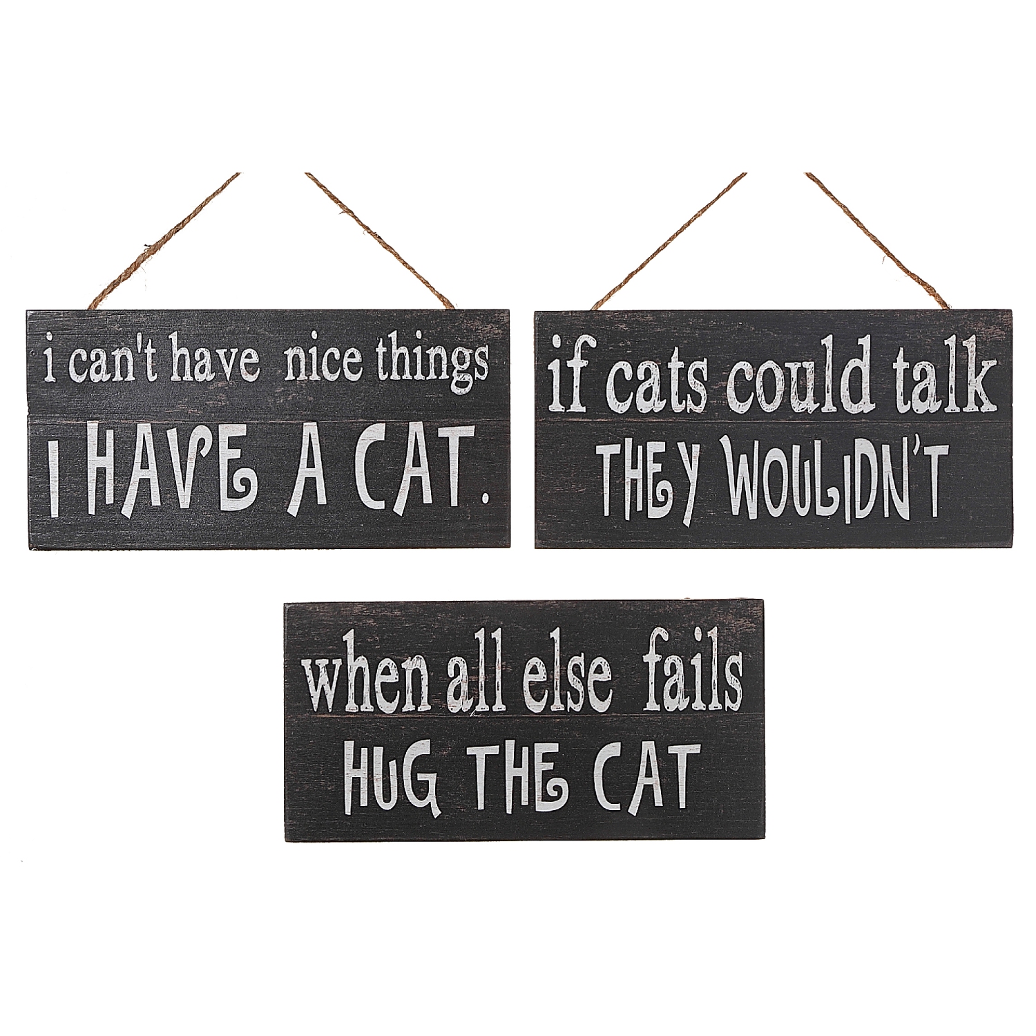 Mdf Wall Signs (Asstd) - Set of 3