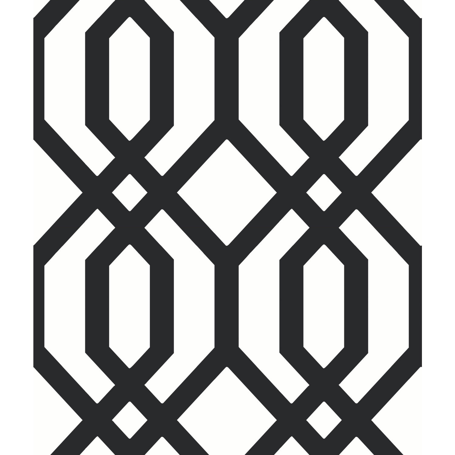 RoomMates Gazebo Lattice Peel & Stick Wallpaper - Black