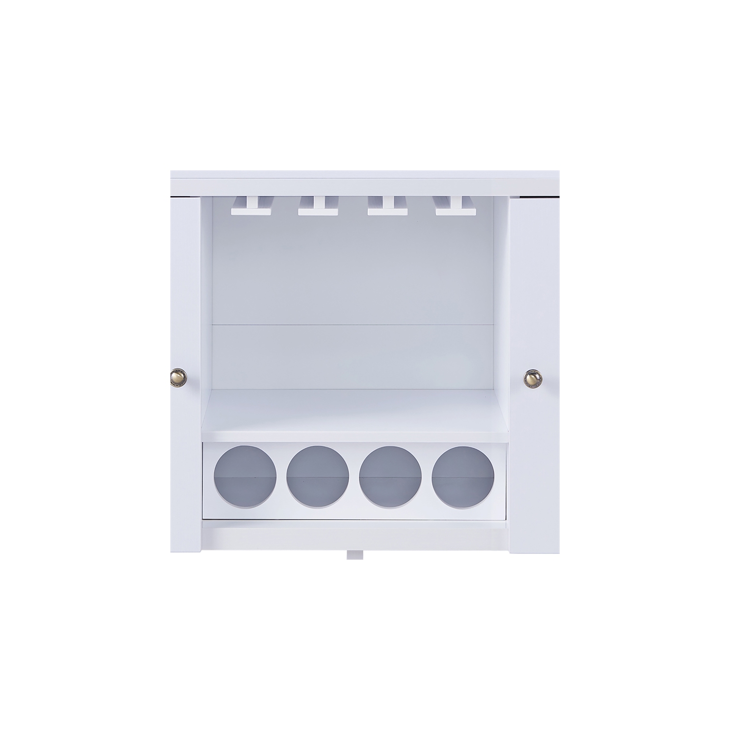 Buffet moderne en bois pour 4 bouteilles Nico de Furniture of America en blanc