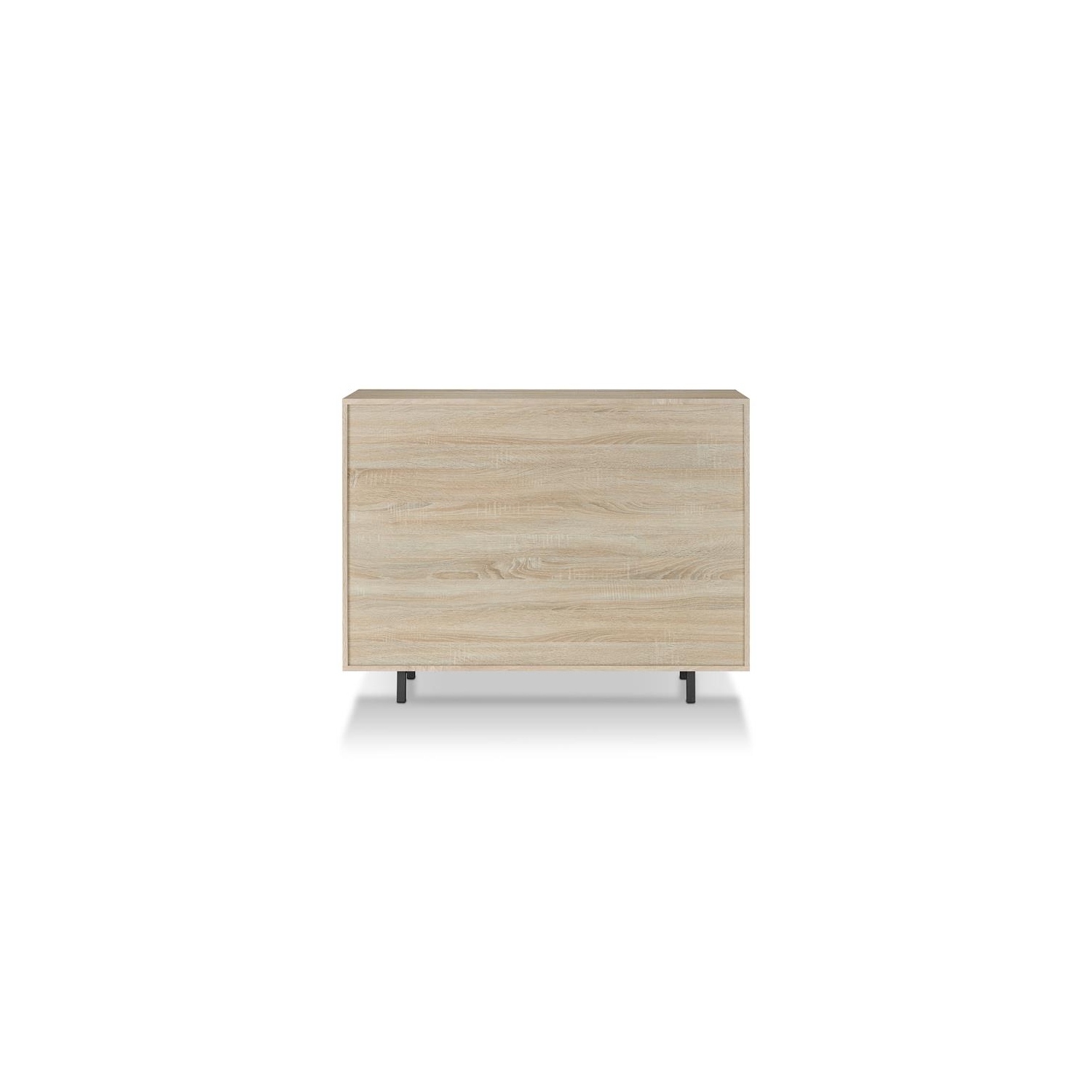 Furniture of America Tarian Wood 10-Bottle Buffet Server in Natural Oak