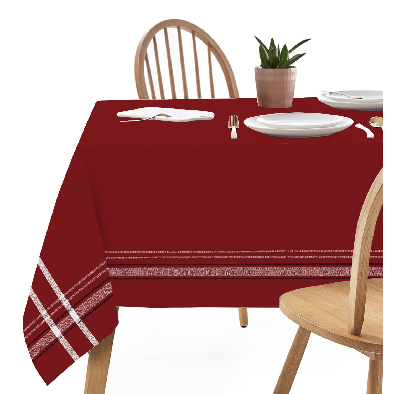 French Border Tablecloth (Red)