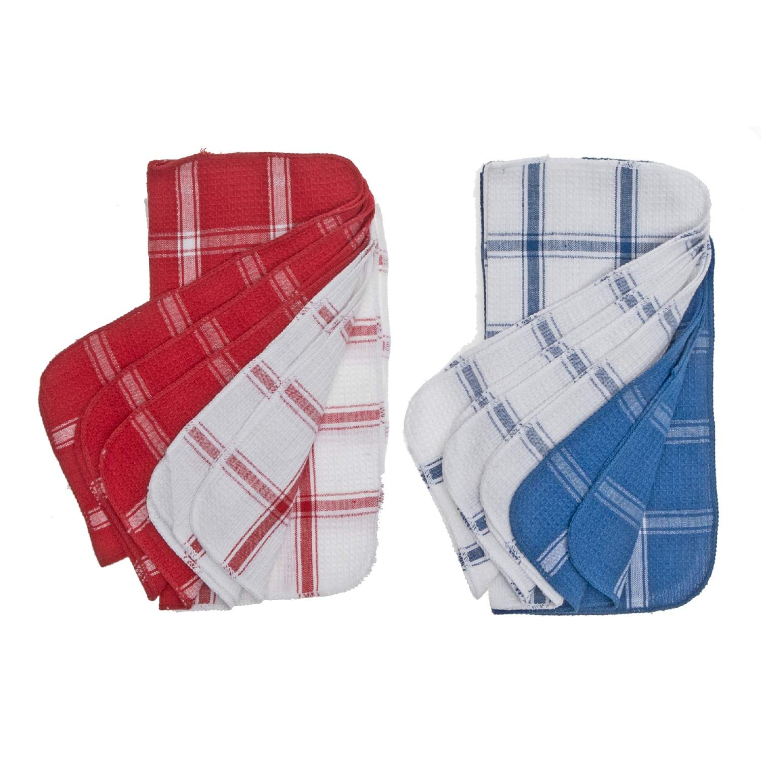 6 Pack Waffle Dish Cloths - Set of 2