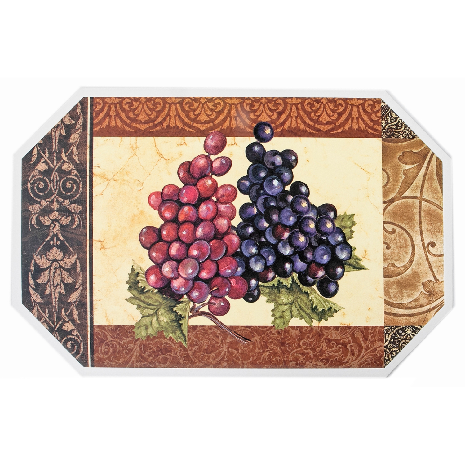 Plastic Placemat (Fresh Grapes) - Set of 12