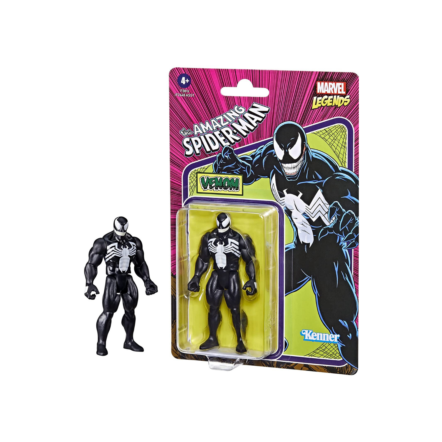 Hasbro Marvel Legends Series 3.75-inch Retro 375 Collection Venom Action Figure Toy