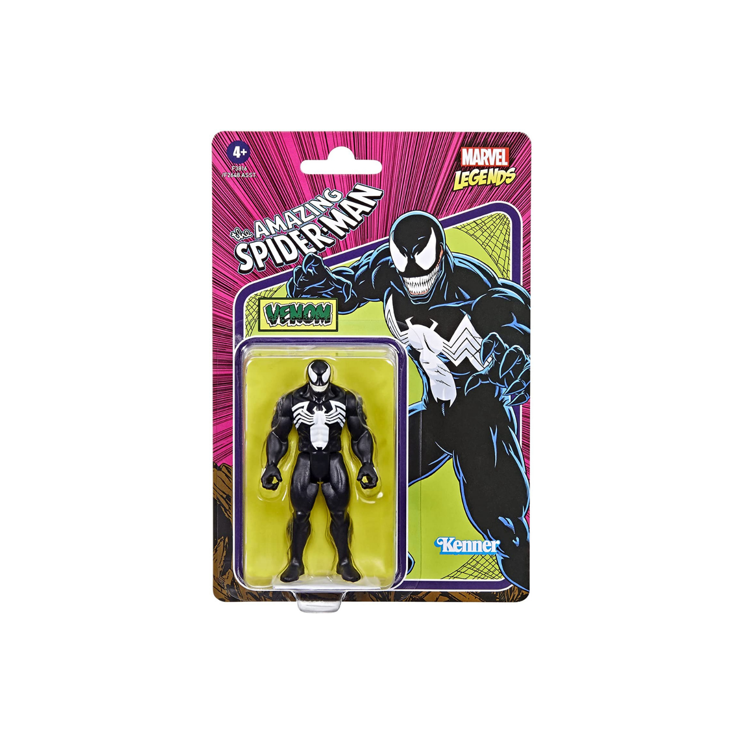 Hasbro Marvel Legends Series 3.75-inch Retro 375 Collection Venom Action Figure Toy