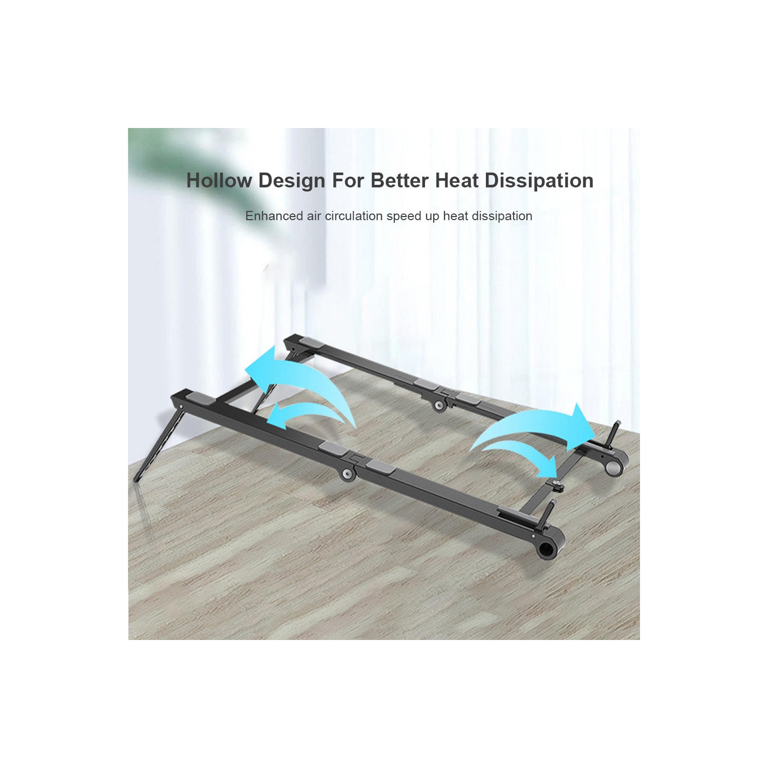 Support pour ordinateur portable réglable pliable 3 en 1, support de téléphone pour tablette multi-usages pour bureau à domicile - Moustache