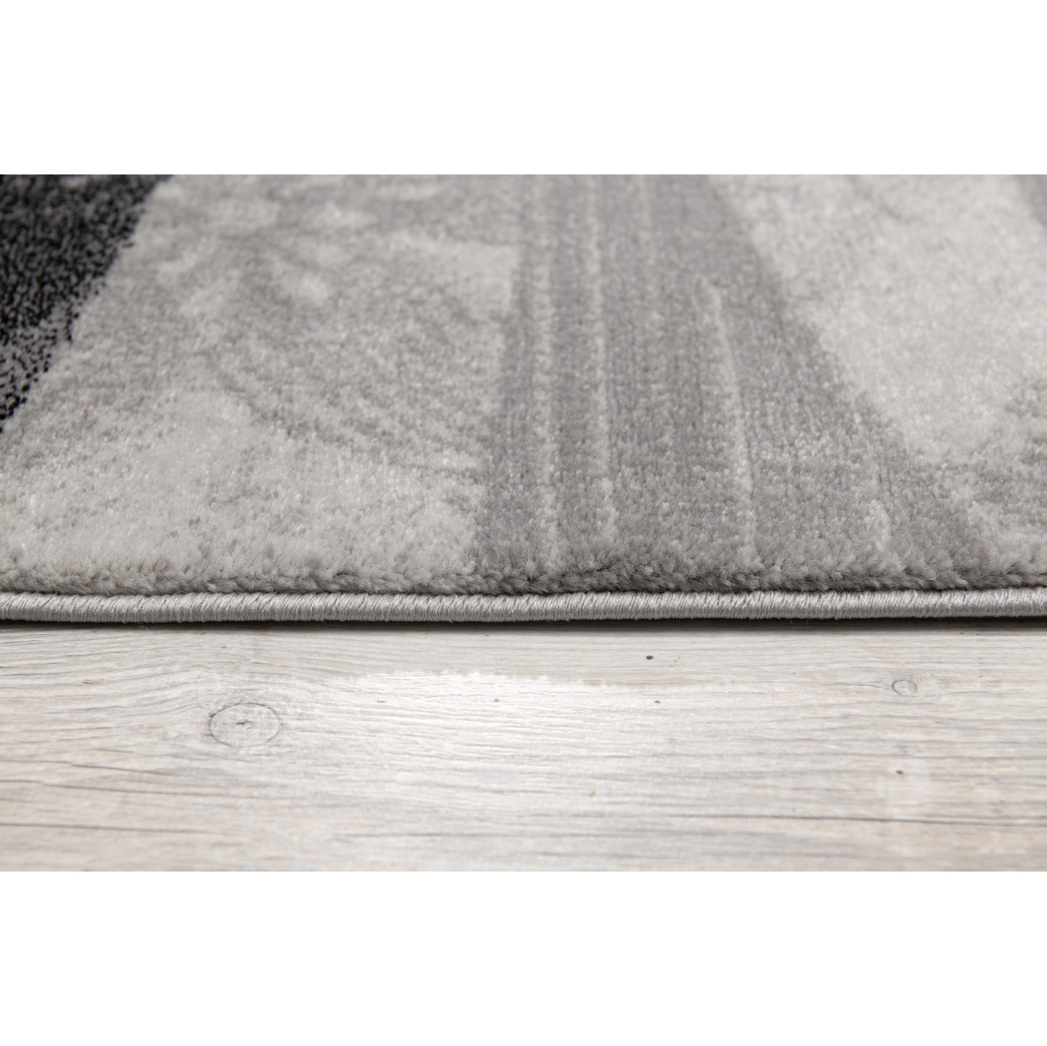 Rug Branch Eliam Contemporary Abstract Wave Grey/Black Indoor Area Rug