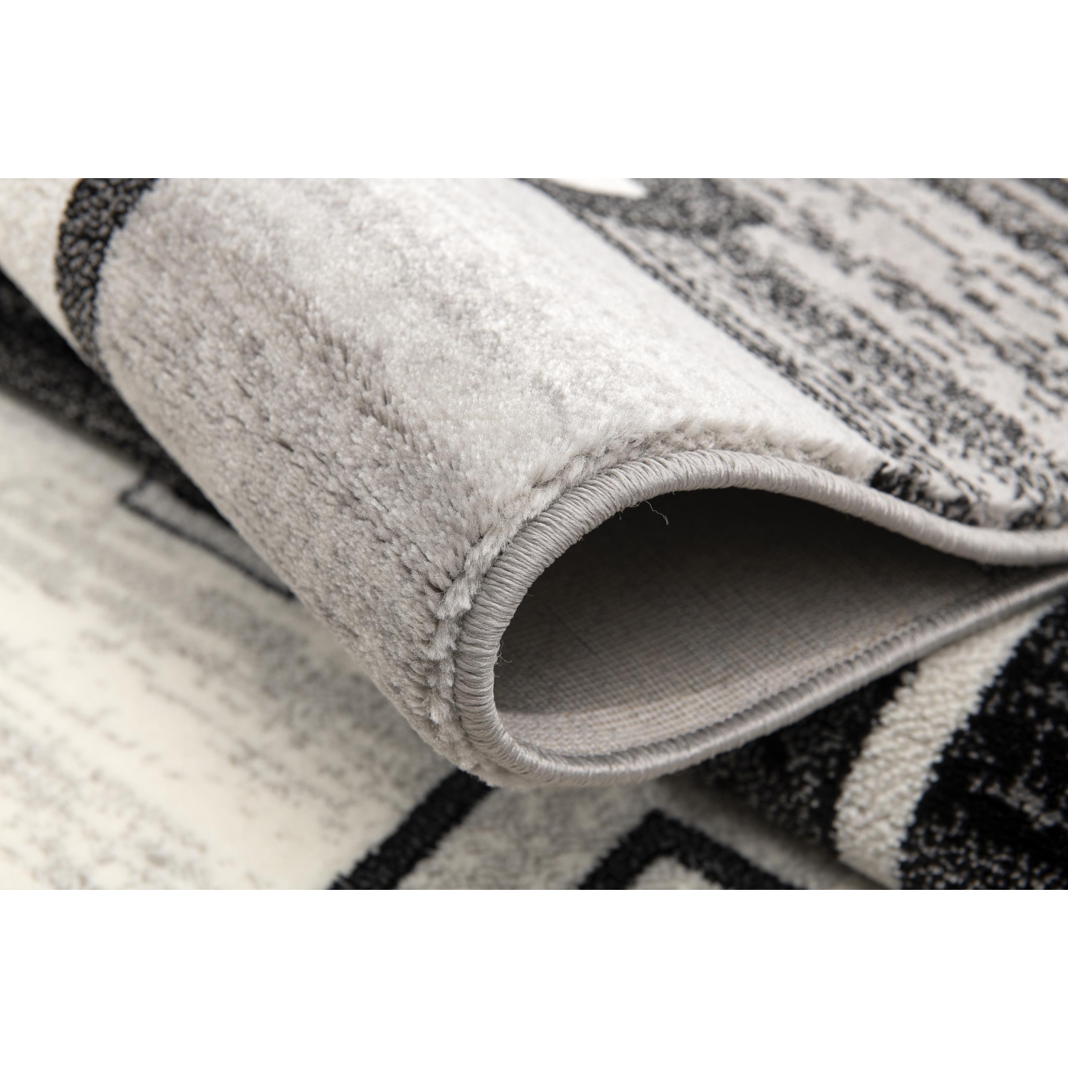 Rug Branch Binaa Contemporary Geometric Grey/Black Indoor Area Rug