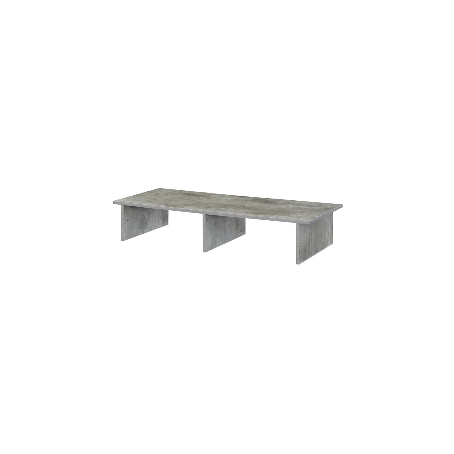 Pemberly Row Large TV/Monitor Riser in Light Gray Wood Finish