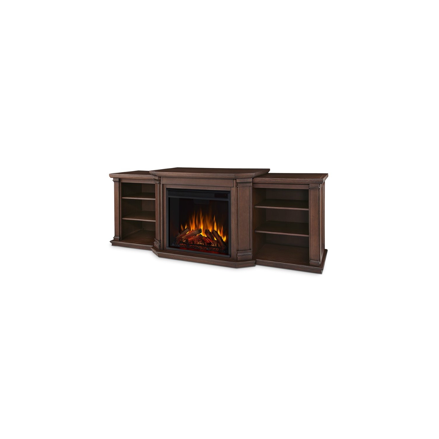 Bowery Hill Modern Wood Chocolate Traditional Entertainment Electric Fireplace