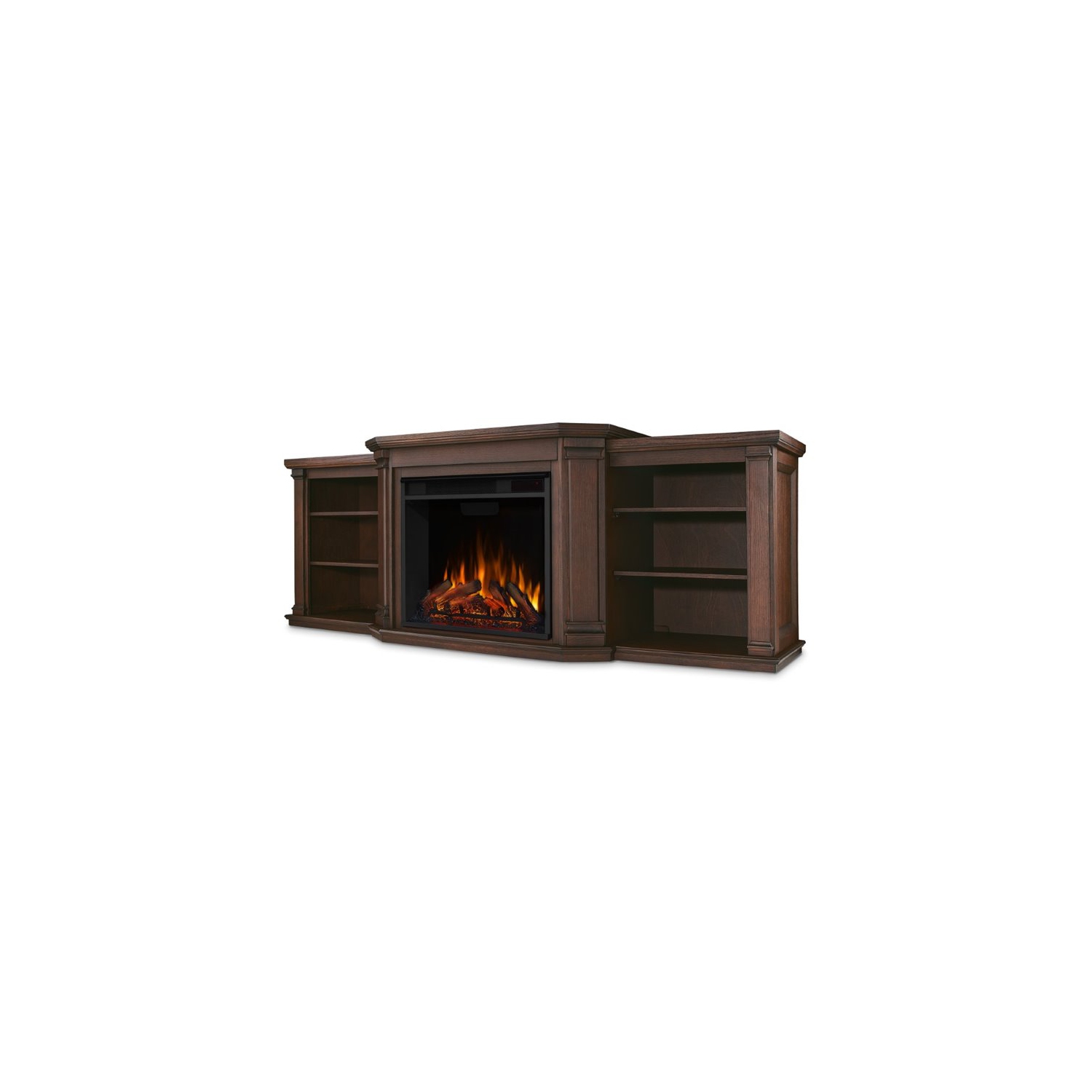 Bowery Hill Modern Wood Chocolate Traditional Entertainment Electric Fireplace