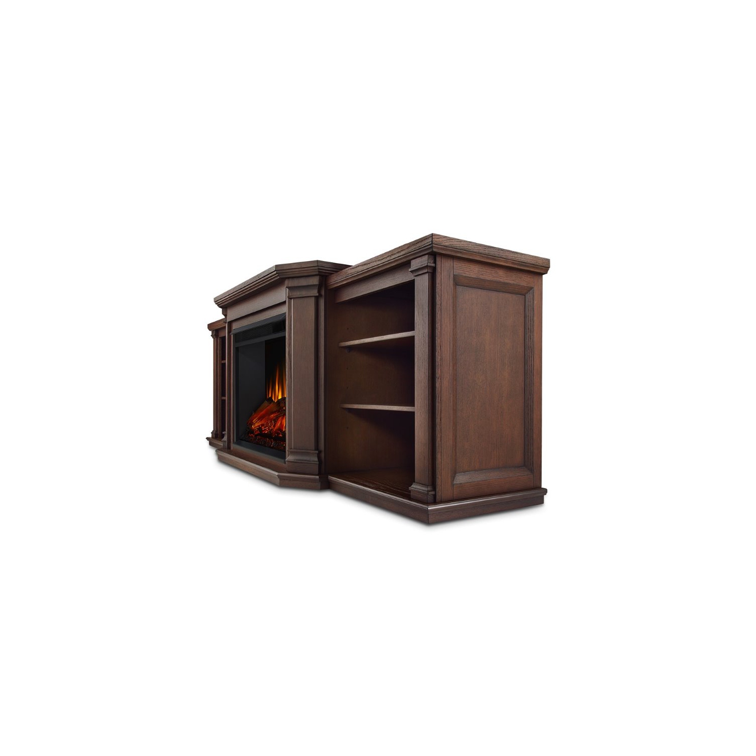 Bowery Hill Modern Wood Chocolate Traditional Entertainment Electric Fireplace