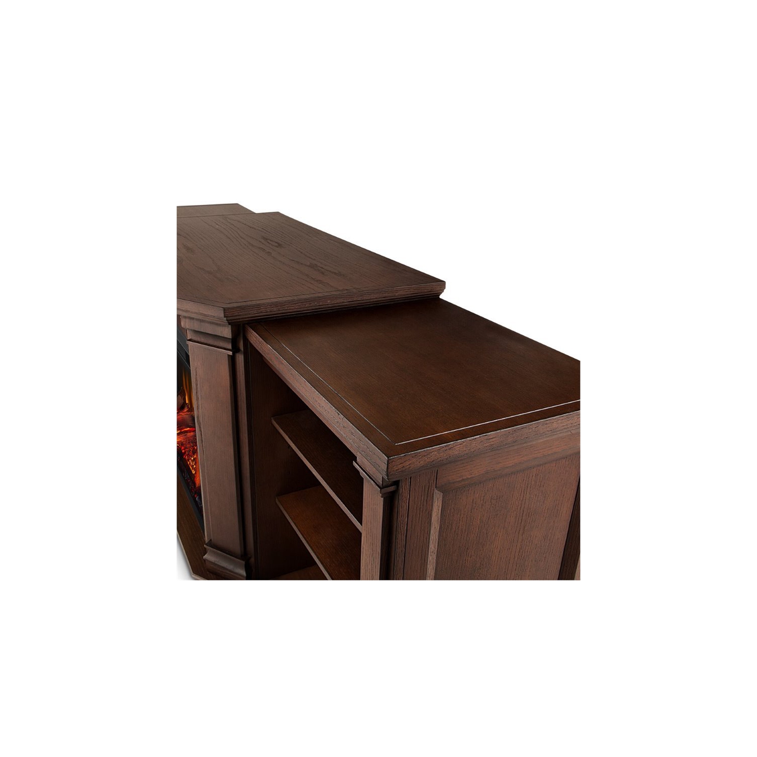 Bowery Hill Modern Wood Chocolate Traditional Entertainment Electric Fireplace