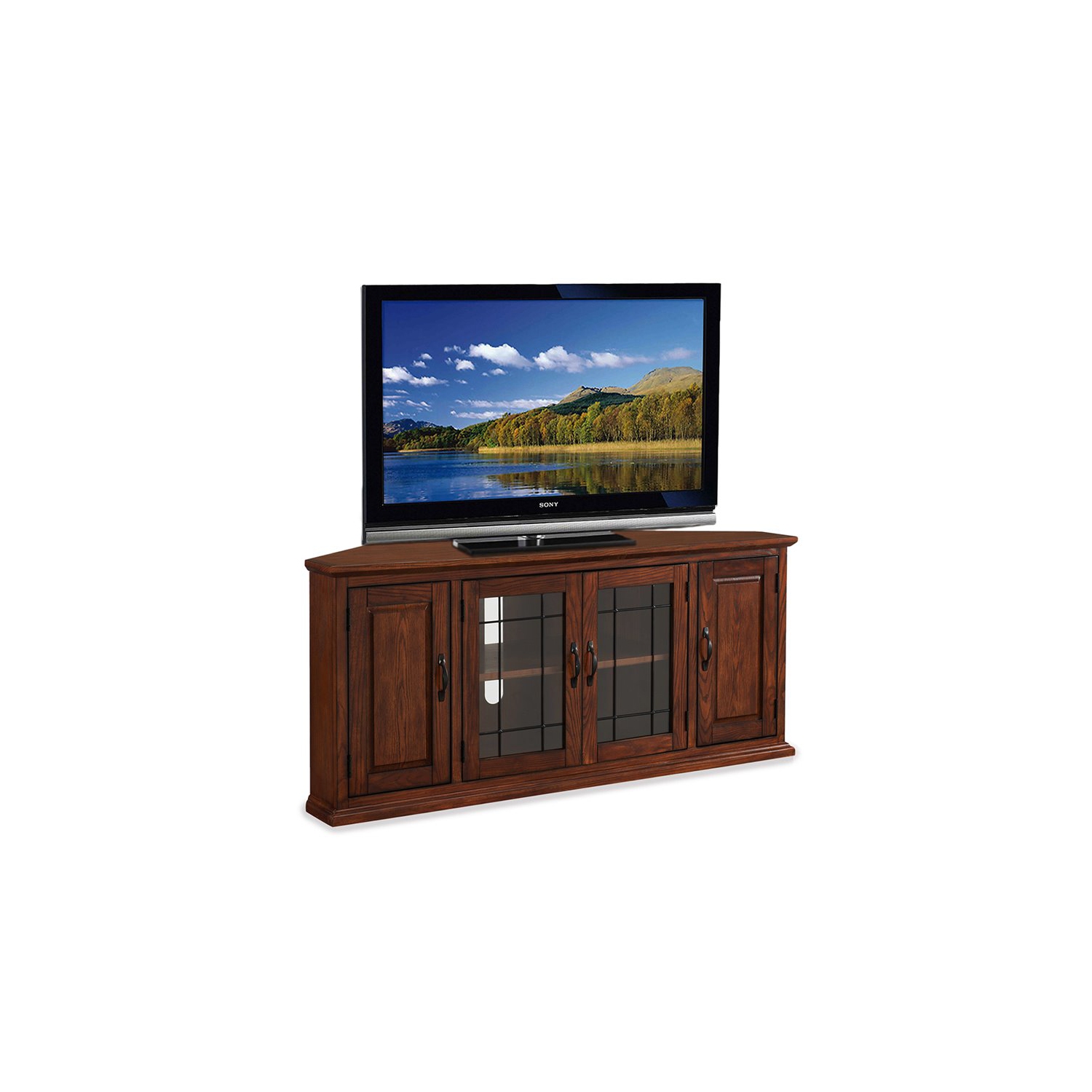 Bowery Hill 60" TV Stand in Burnished Oak